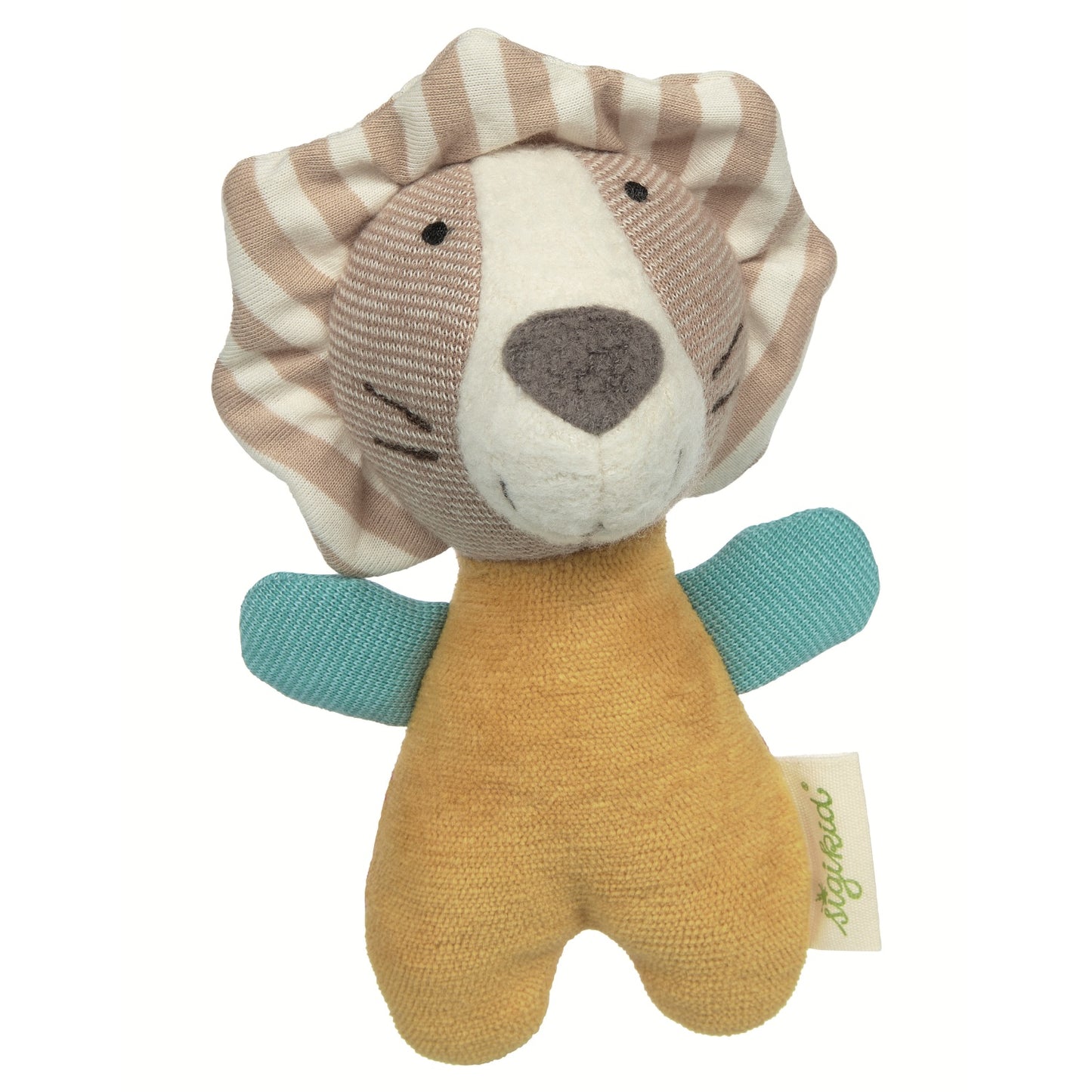 Sigikid Lion | Organic Grasping Toy | Baby’s First Soft Toy | Front View | BeoVERDE Ireland