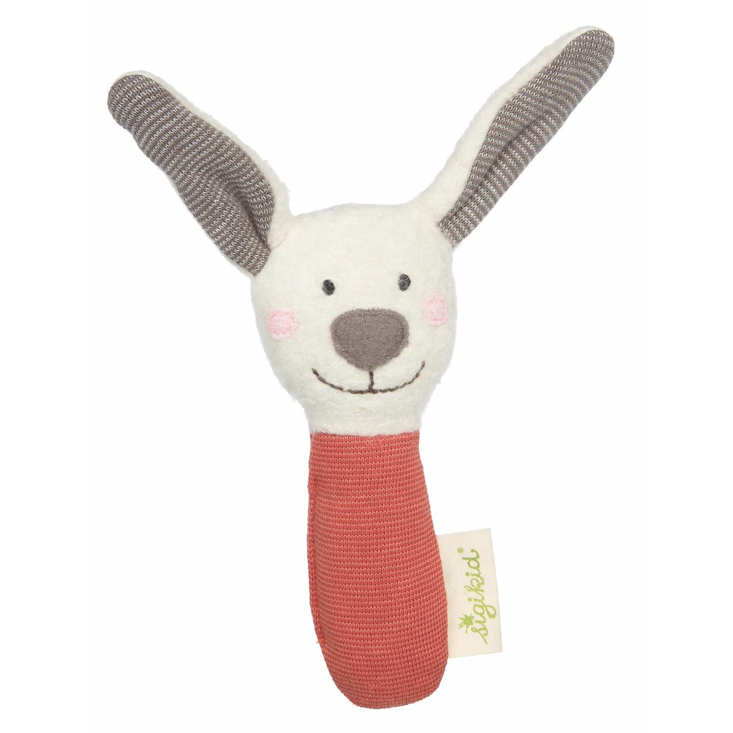 Sigikid Rabbit | Organic Grasping Toy | Baby’s First Soft Toy | Front View | BeoVERDE Ireland