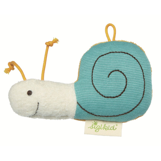 Sigikid Snail | Organic Grasping Toy | Baby’s First Soft Toy | Front View | BeoVERDE Ireland