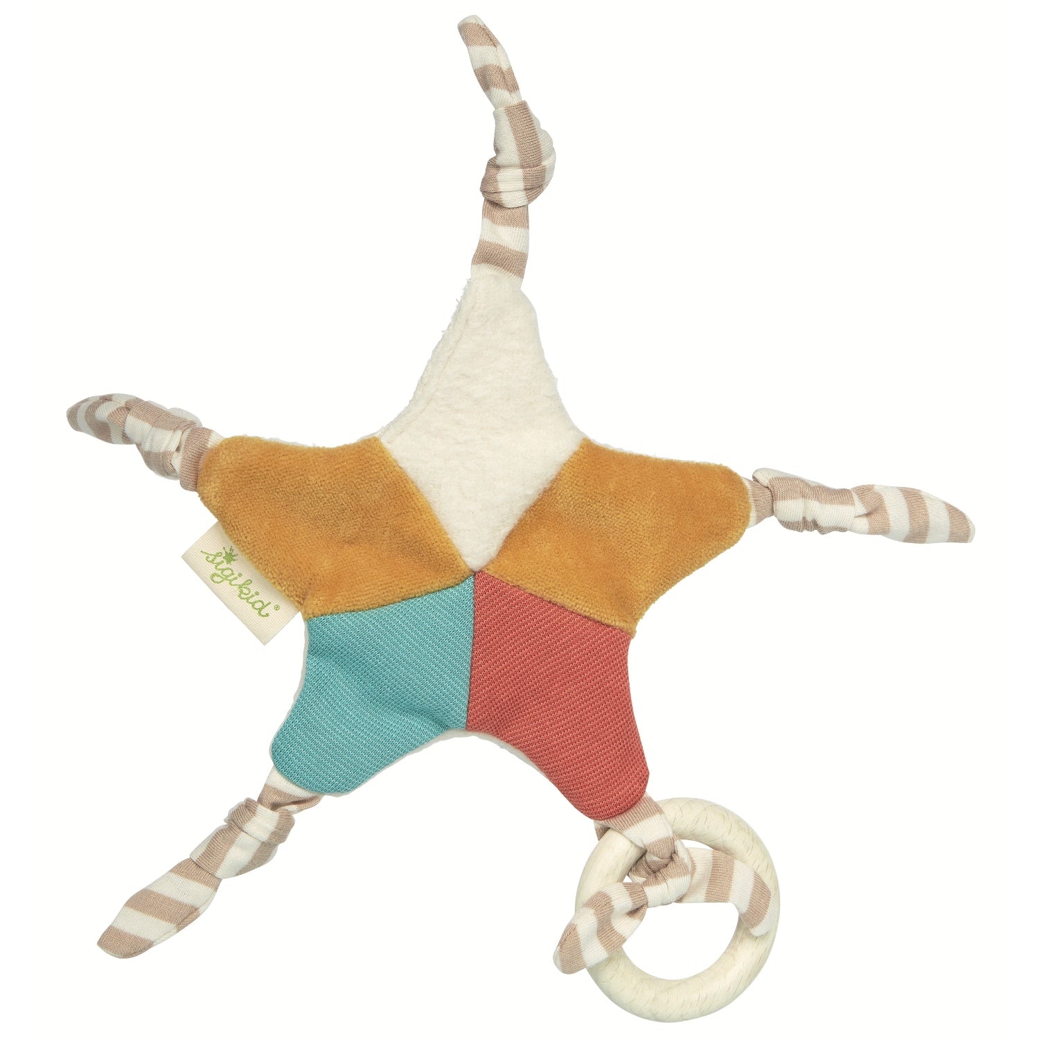 Sigikid Star | Organic Grasping Toy and Comforter | Baby’s First Soft Toy | Front View | BeoVERDE Ireland