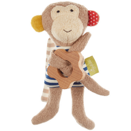 Sigikid Organic Monkey Rattle and Teether | Front | BeoVERDE.ie