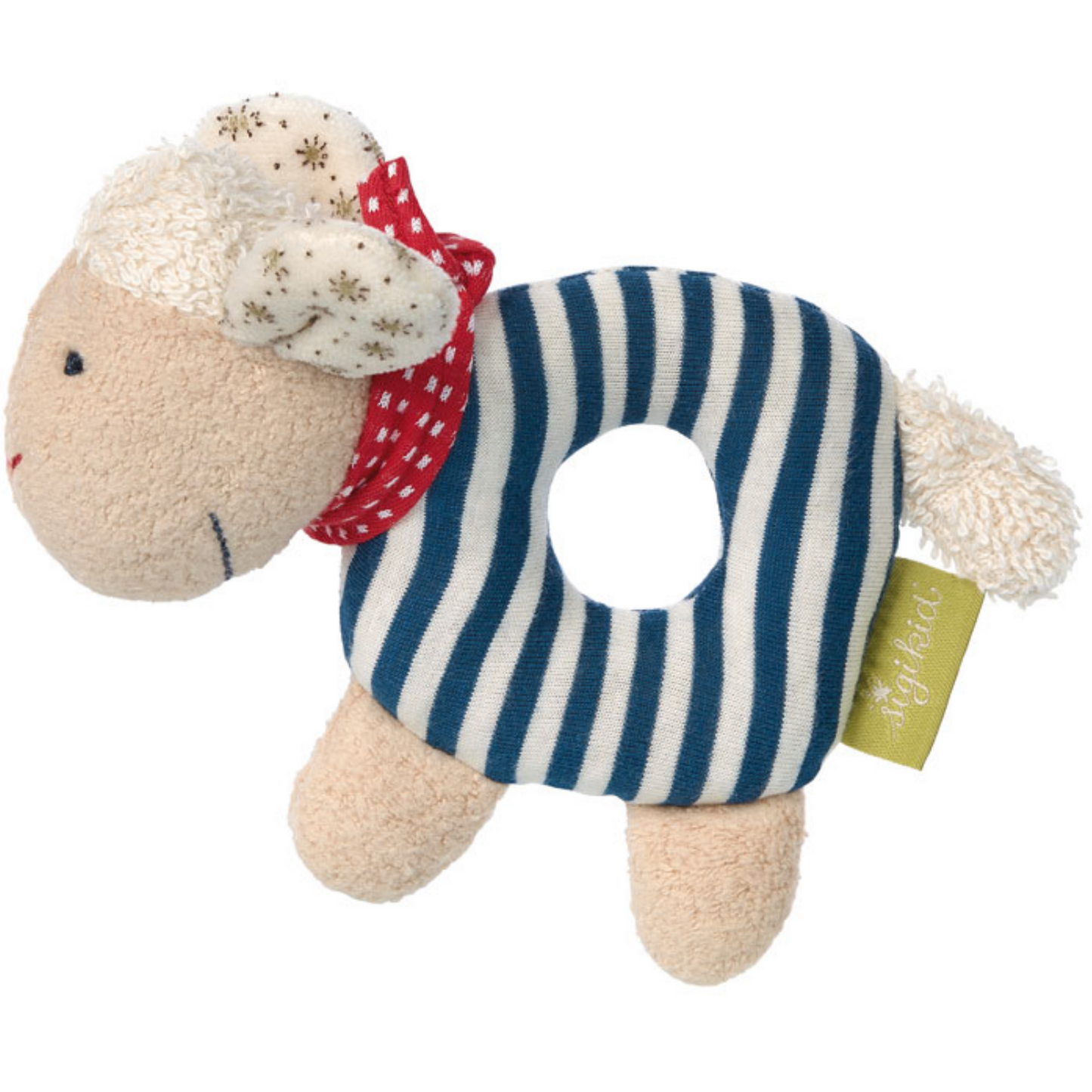 Sigikid Organic Sheep Soft Ring Rattle | Front View | BeoVERDE.ie