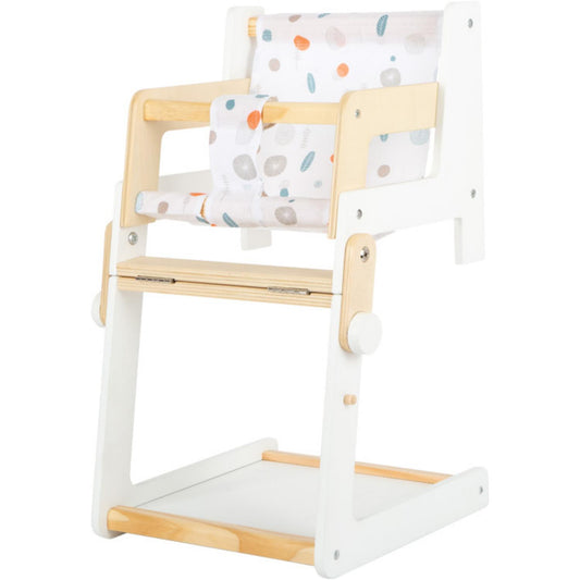 Small Foot Doll High Chair | Wooden Pretend Play Toy for Kids | Side View | BeoVERDE.ie
