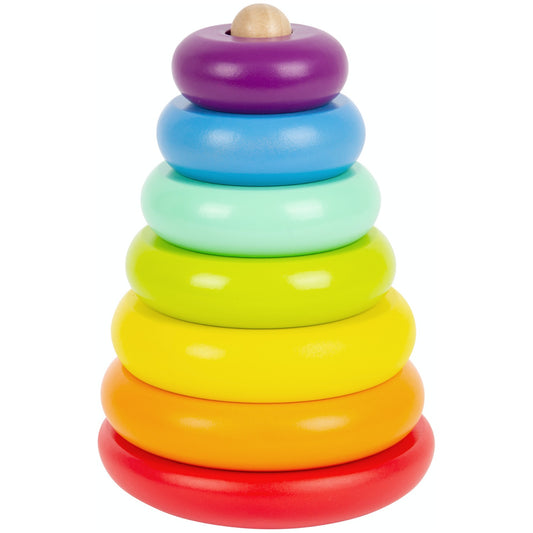 Small Foot Wooden Rainbow Stacker | Baby & Toddler Activity Toy | Front View | BeoVERDE.ie