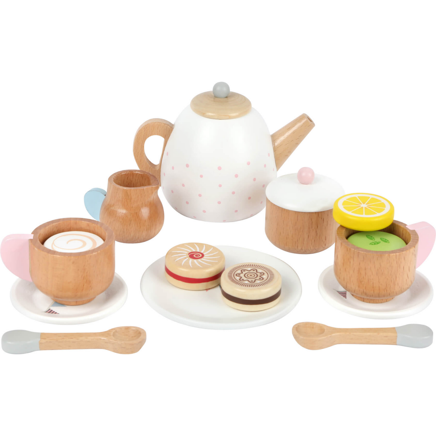 Small Foot Tea Set | Wooden Pretend Play Toys | Front View | BeoVERDE.ie