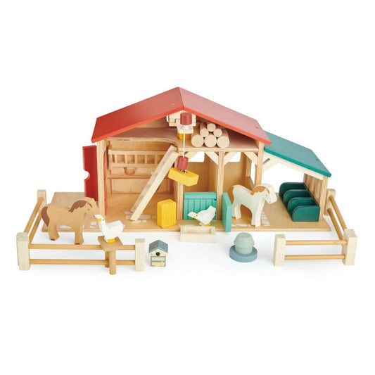 Tender Leaf Toys Wooden Farm | Wooden Toy Play Set For Kids | Front View | BeoVERDE.ie