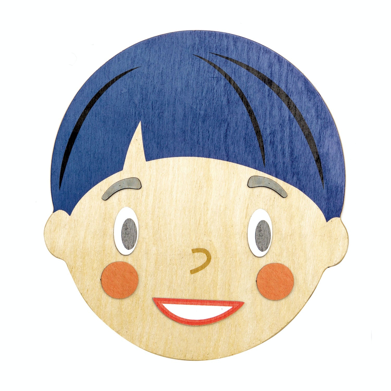 Tender Leaf Toys What's Up? | Wooden Educational Toy | Magnetic Wooden Toy | Front View – Face Smiling | BeoVERDE.ie