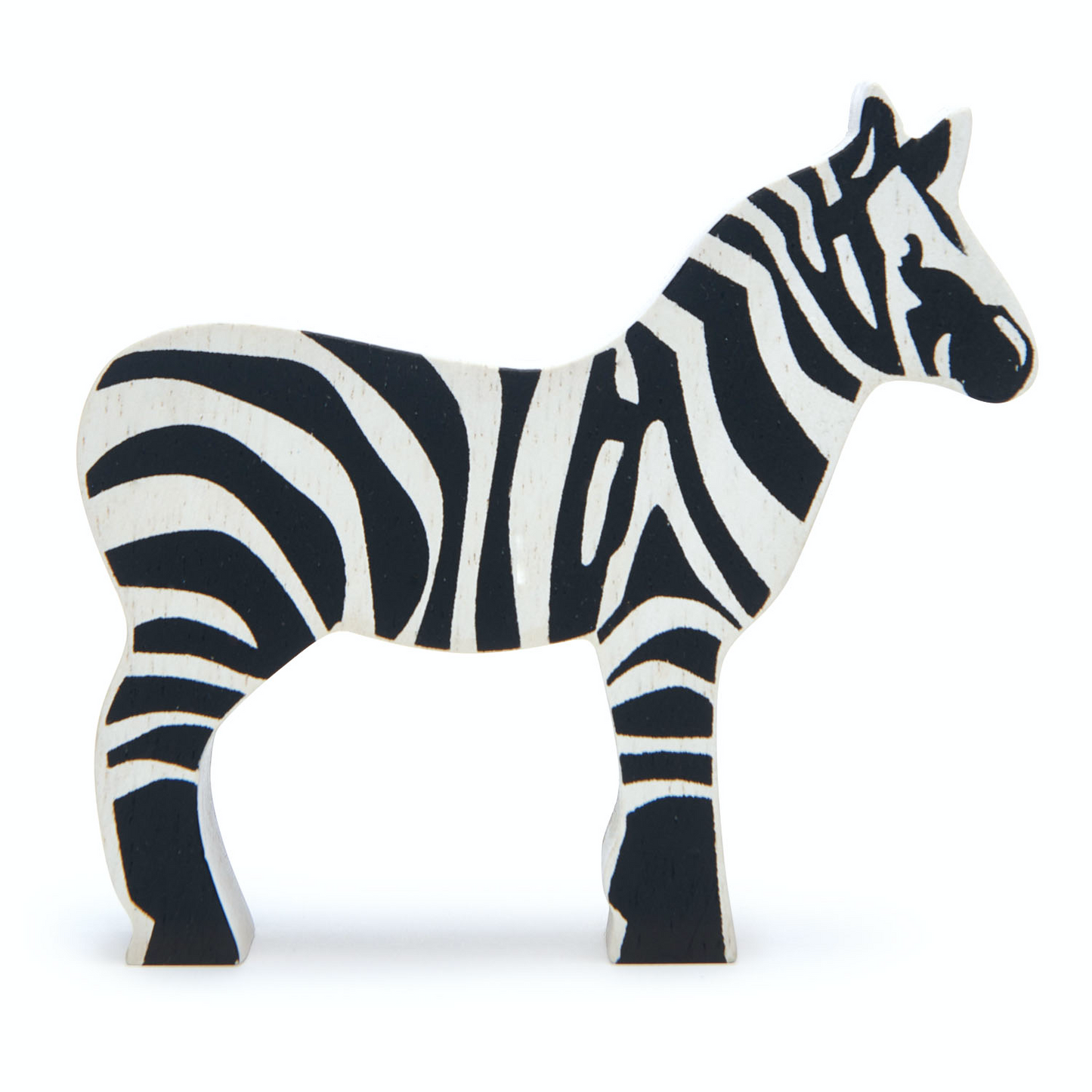 Tender Leaf Safari Zebra | Hand-Crafted Wooden Animal Toy | BeoVERDE.ie