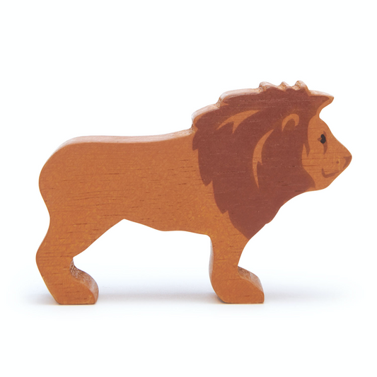Tender Leaf Safari Lion | Hand-Crafted Wooden Animal Toy | BeoVERDE.ie