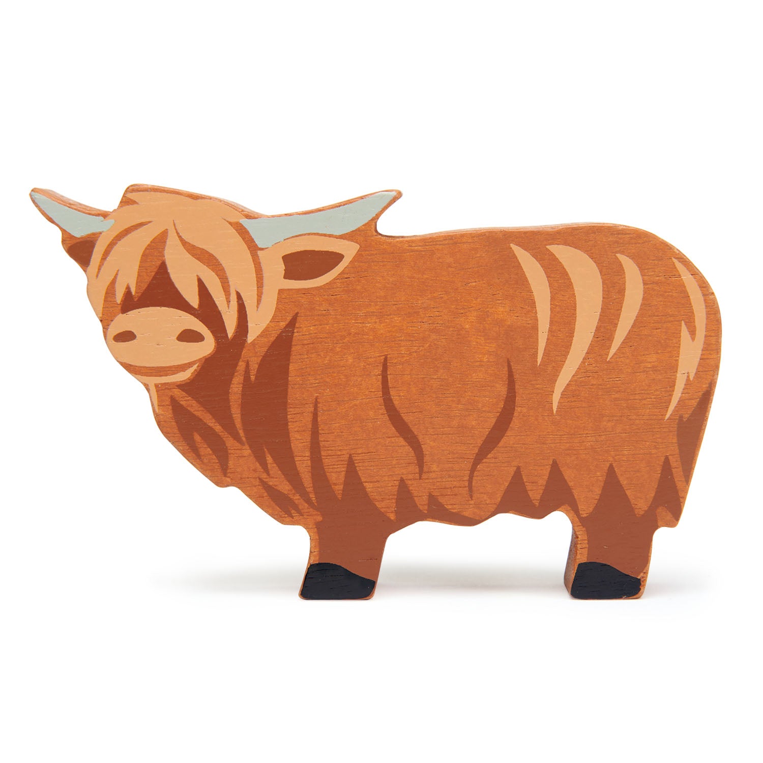 Tender Leaf Toys Highland Cow | Wooden Animal | Wooden Toys for Kids | BeoVERDE.ie