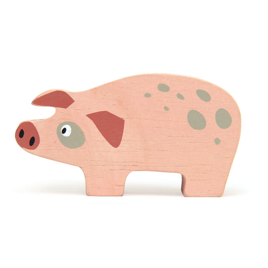 Tender Leaf Toys Pig | Wooden Animal | Wooden Toys for Kids | BeoVERDE.ie