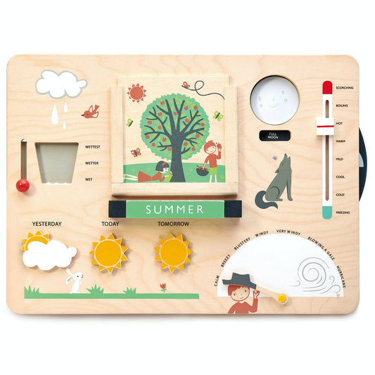 Weather Watch | Hand-Crafted Wooden Educational Toy | Front View | Tender Leaf Toys| BeoVERDE.ie