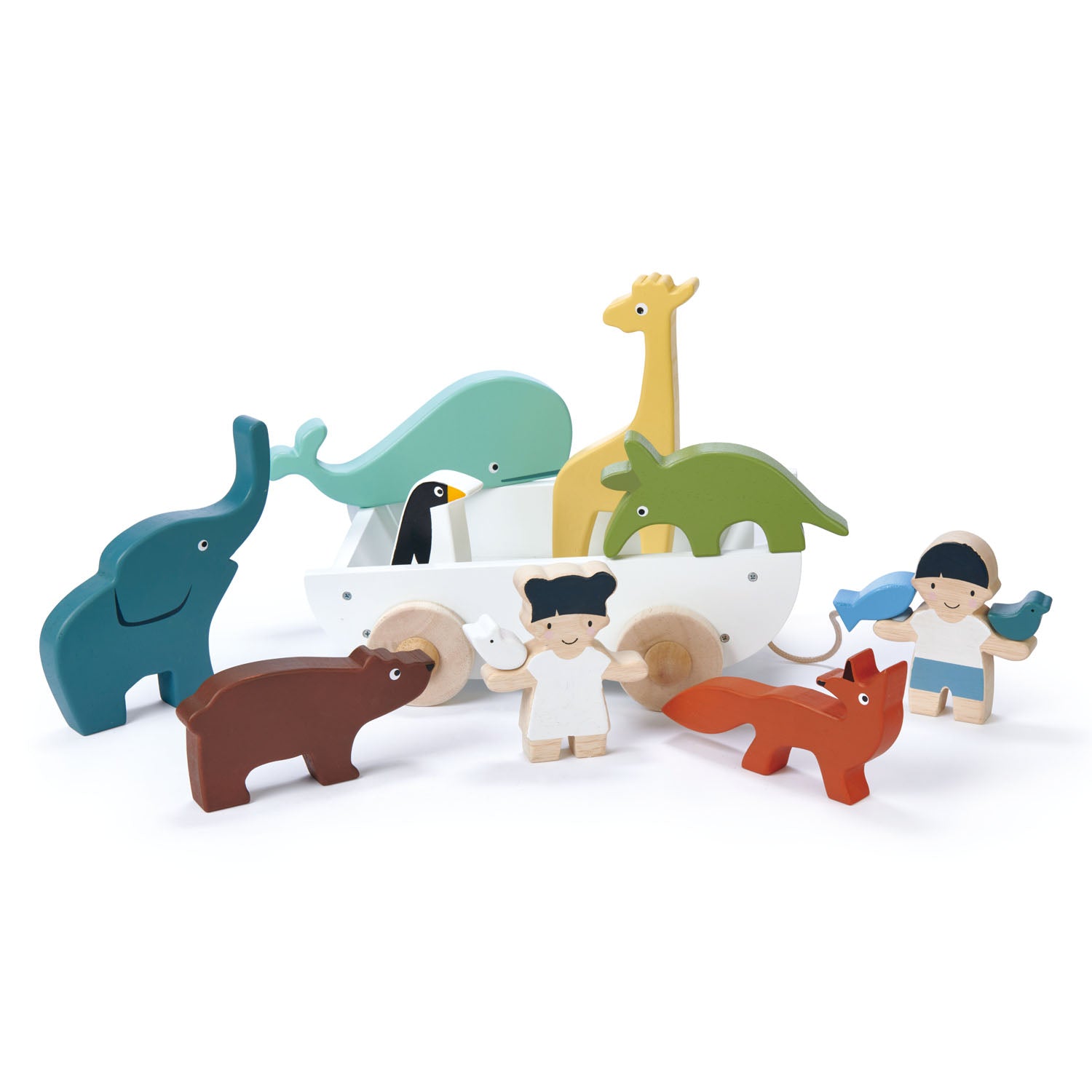 TenderLeaf ‘The Friend Ship’ Front View | Hand-Crafted Wooden Animal Toys | BeoVERDE.ie