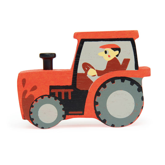 Tender Leaf Toys Tractor | Wooden Animal | Wooden Toys for Kids | BeoVERDE.ie