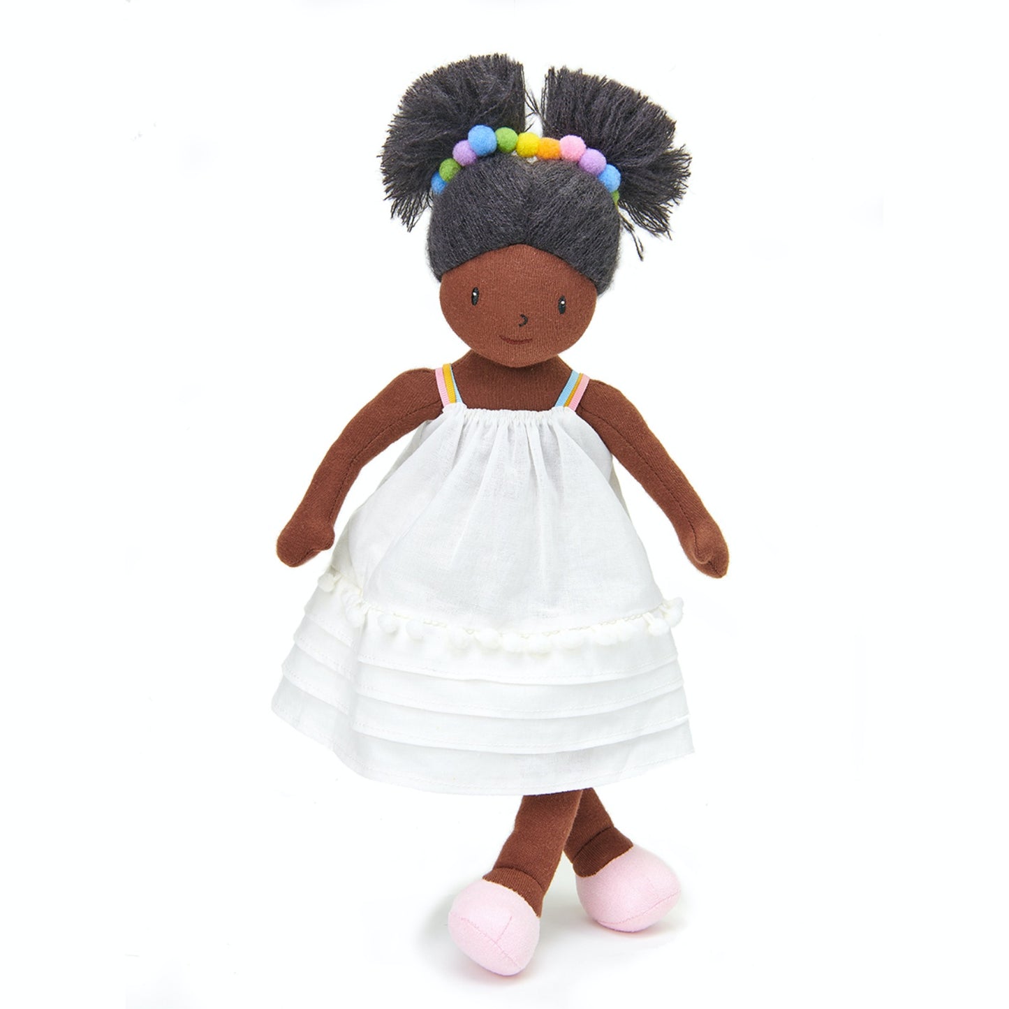 ThreadBear Design Esme Rainbow Rag Doll | Hand-Crafted Rag Doll | Soft Cotton Children’s Doll | Front View – Rag Doll Marty Standing | BeoVERDE.ie
