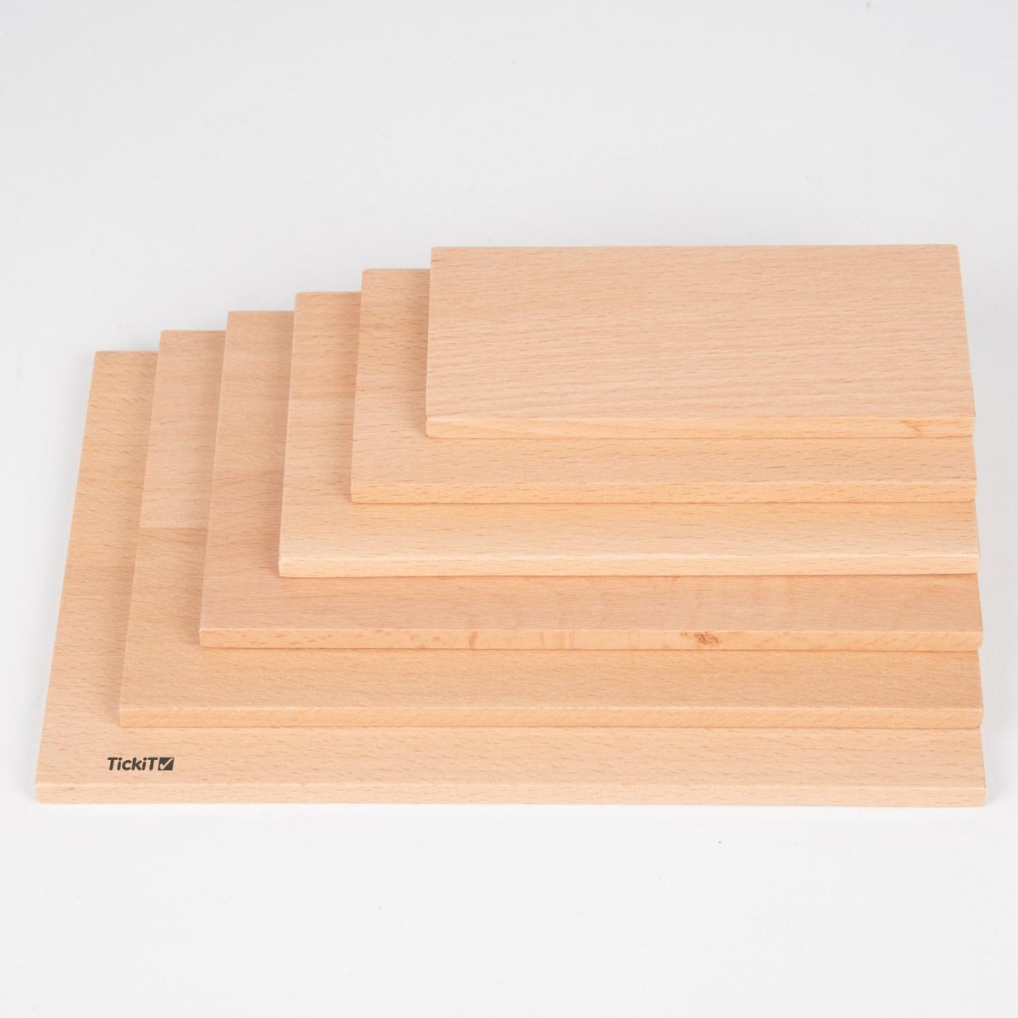 Natural Wooden Rectangular Panels | 6 Pieces | Wooden Activity Toy