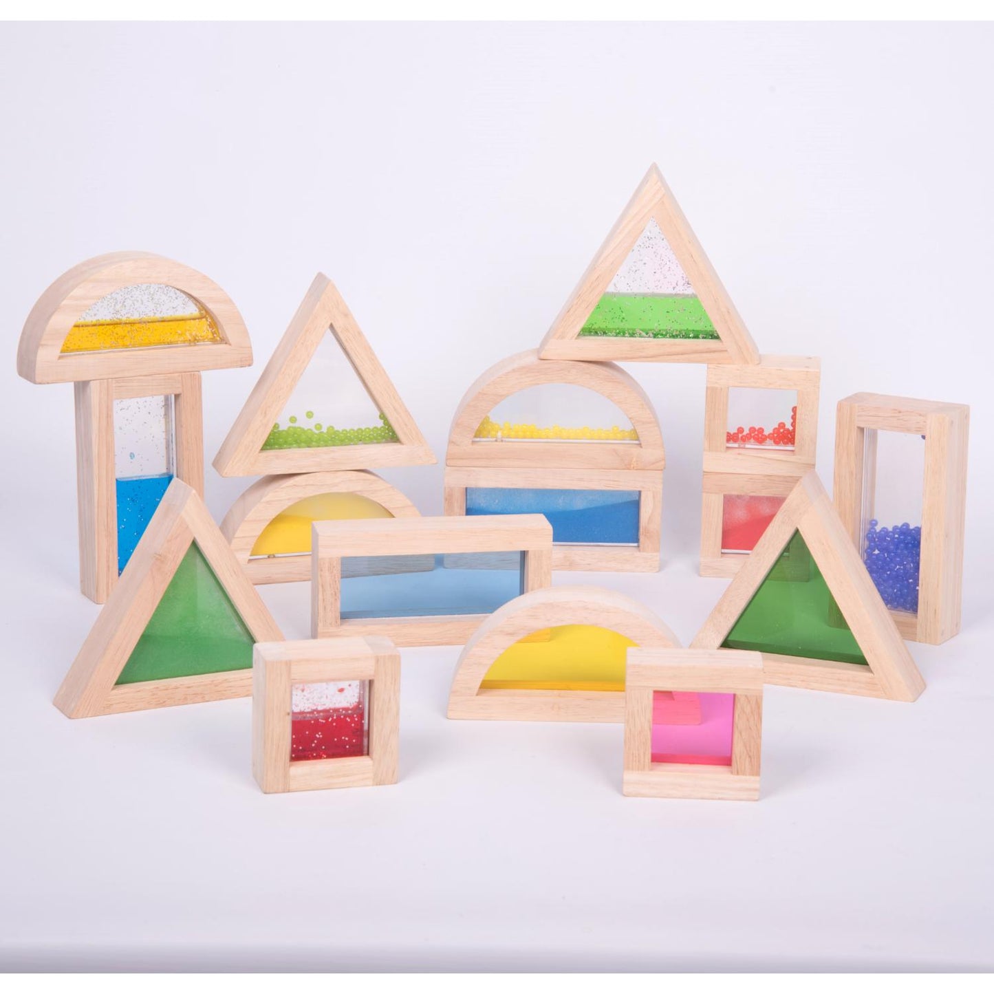 TickiT Wooden Sensory Block Set | Kids Activity Toy | Front View | BeoVERDE.ie