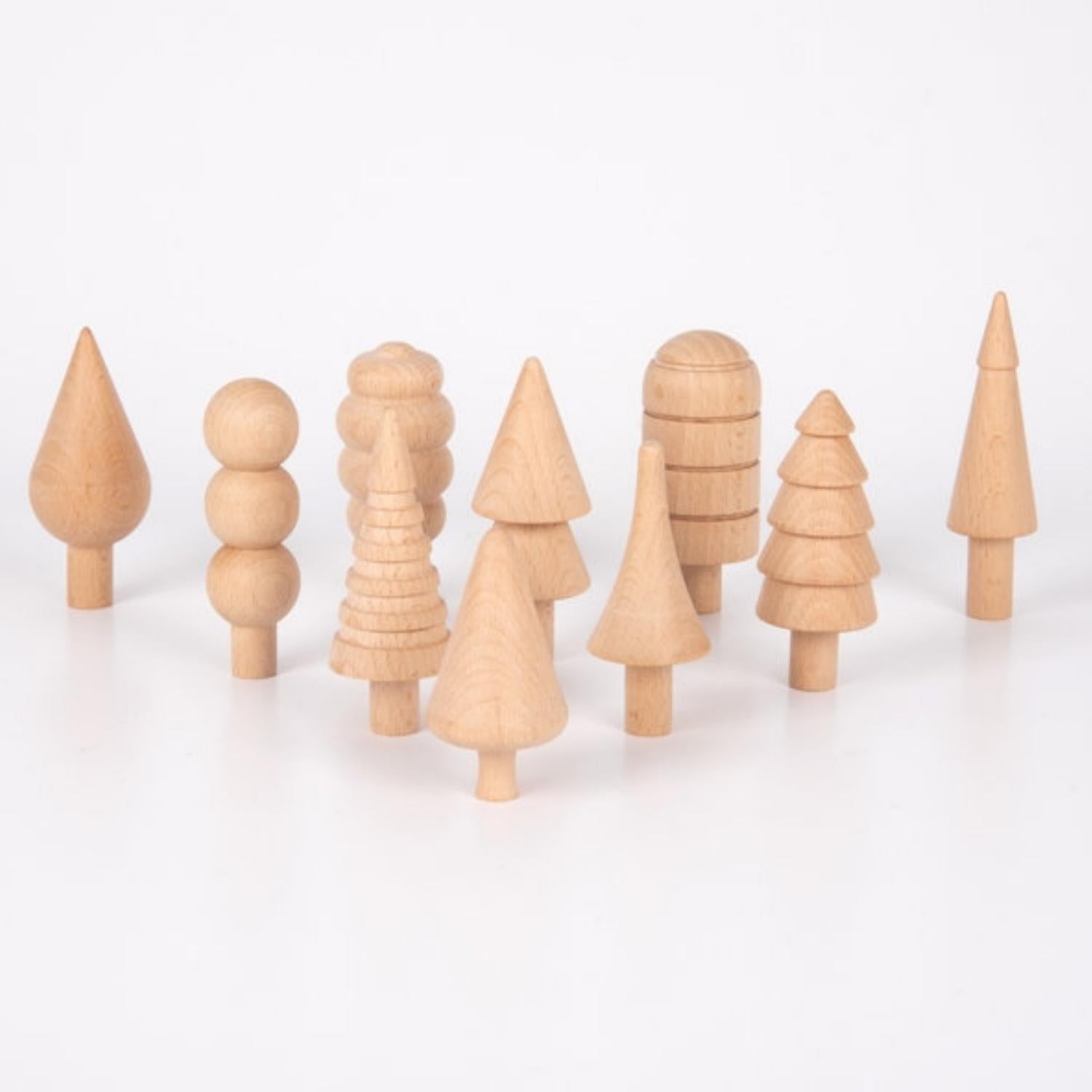 TickiT Natural Woodland Trees Set | Open-Ended Toys | Front View | BeoVERDE.ie
