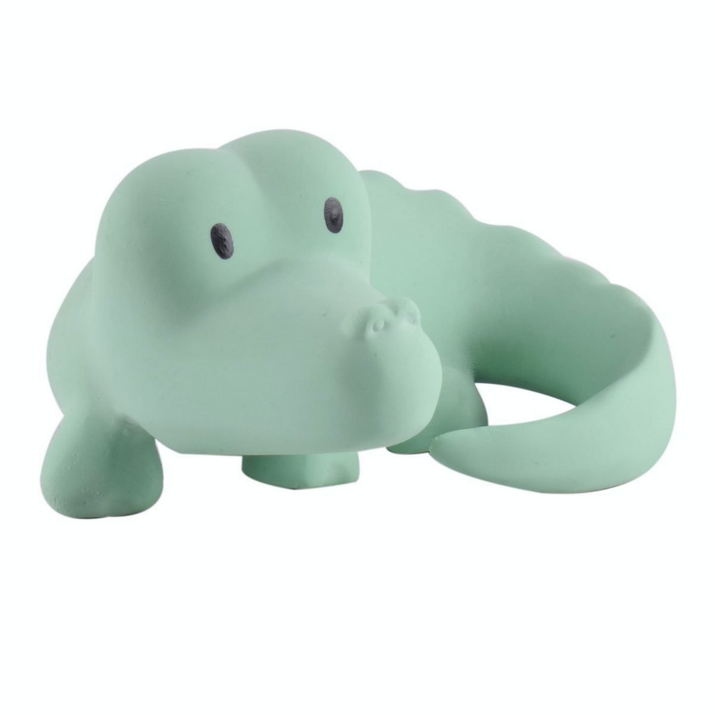 TIKIRI Natural Rubber Rattle & Bath Toy ‘Crocodile’ | Left View | BeoVERDE.ie