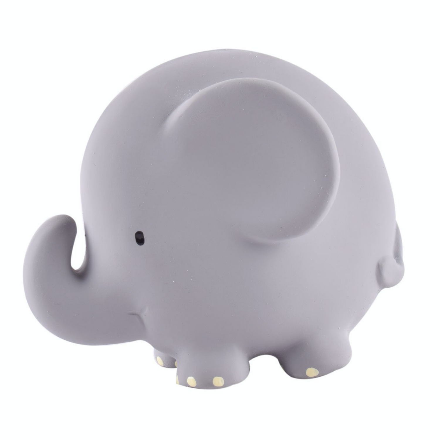 TIKIRI Natural Rubber Rattle & Bath Toy ‘Elephant’ | Left View | BeoVERDE.ie