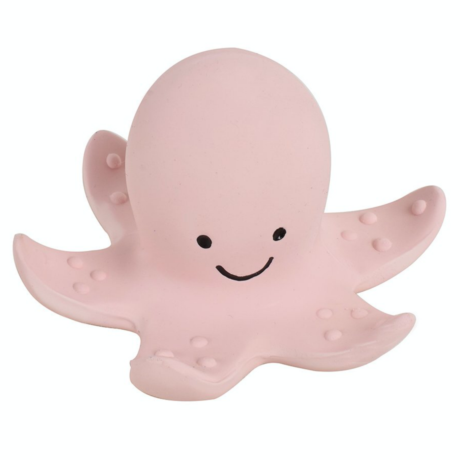 TIKIRI Natural Rubber Rattle & Bath Toy ‘Octopus’ | Front View | BeoVERDE.ie