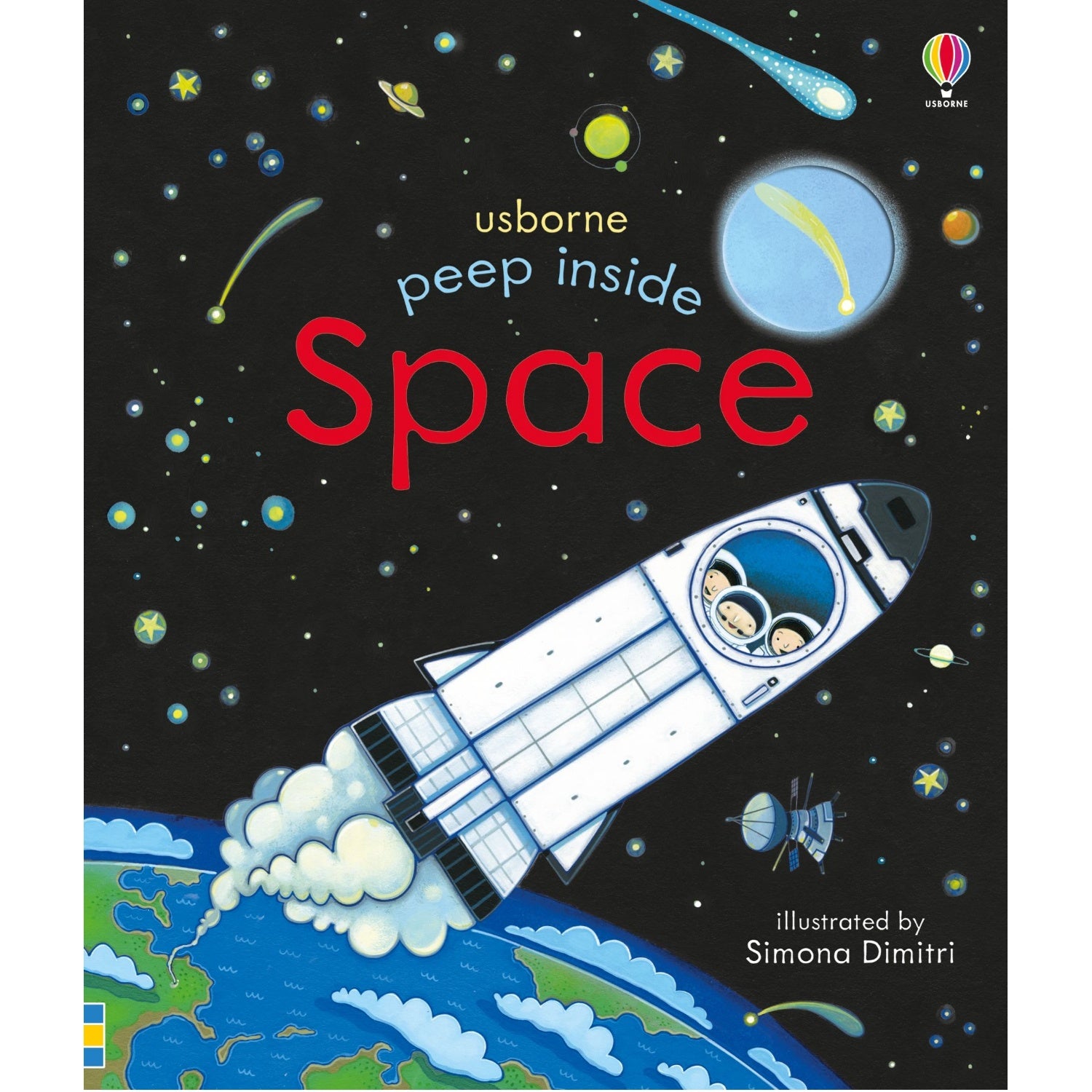 Peep Inside Space | Children's Book on Space & Aeronautics | Usborne | Book Cover | BeoVERDE.ie