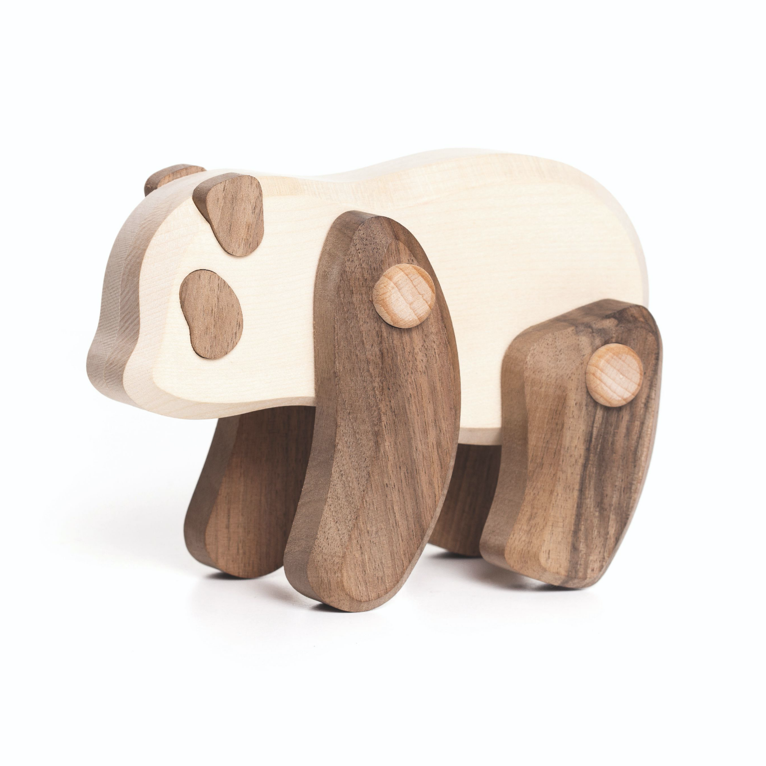 TOBE Wooden Panda | Movable Arms & Legs | Side View | BeoVERDE.ie