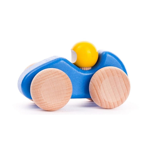 Blue Racing Car | Wooden Activity Toy for Babies & Toddlers