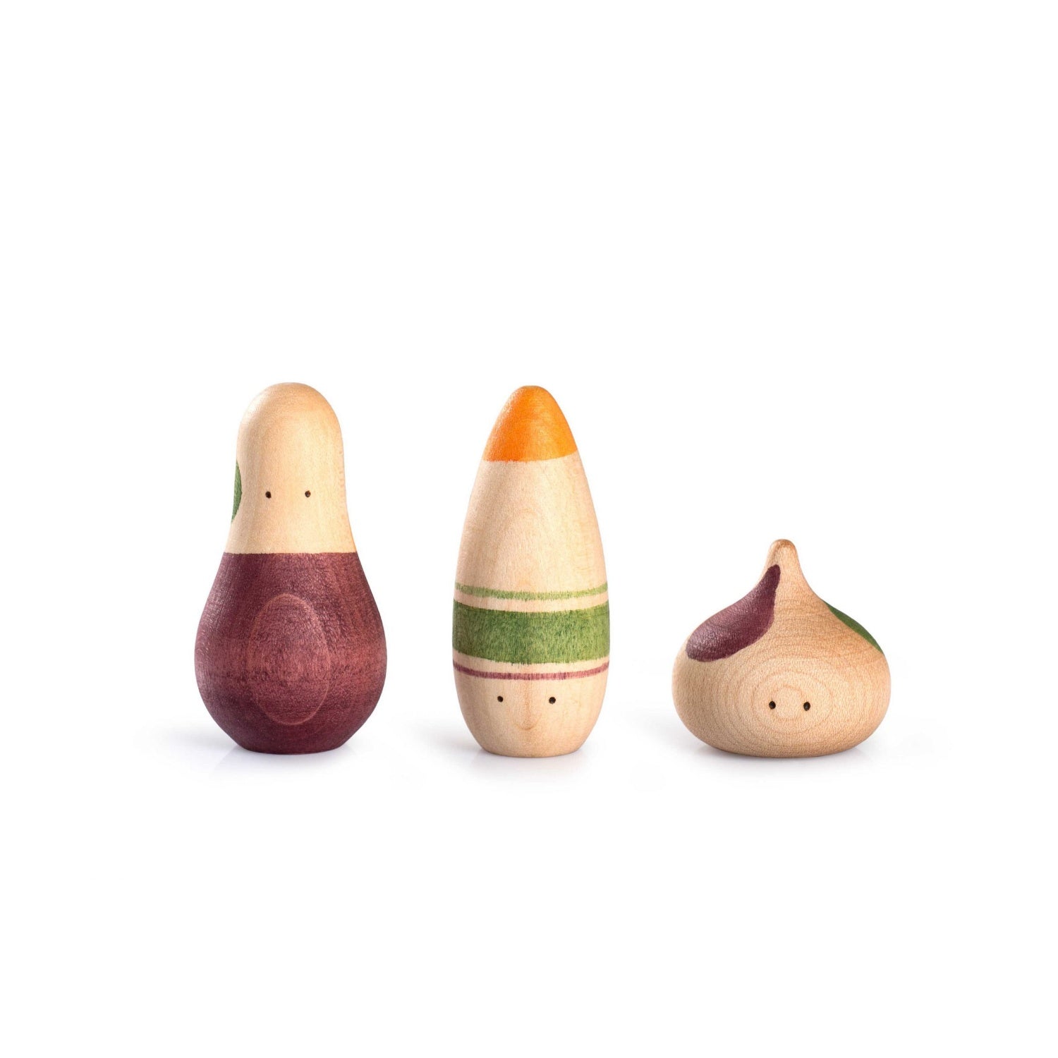Grapat Ooh-lala! Wooden Figures | Wooden Toys | Open-Ended Play Set | Front View | BeoVERDE Ireland
