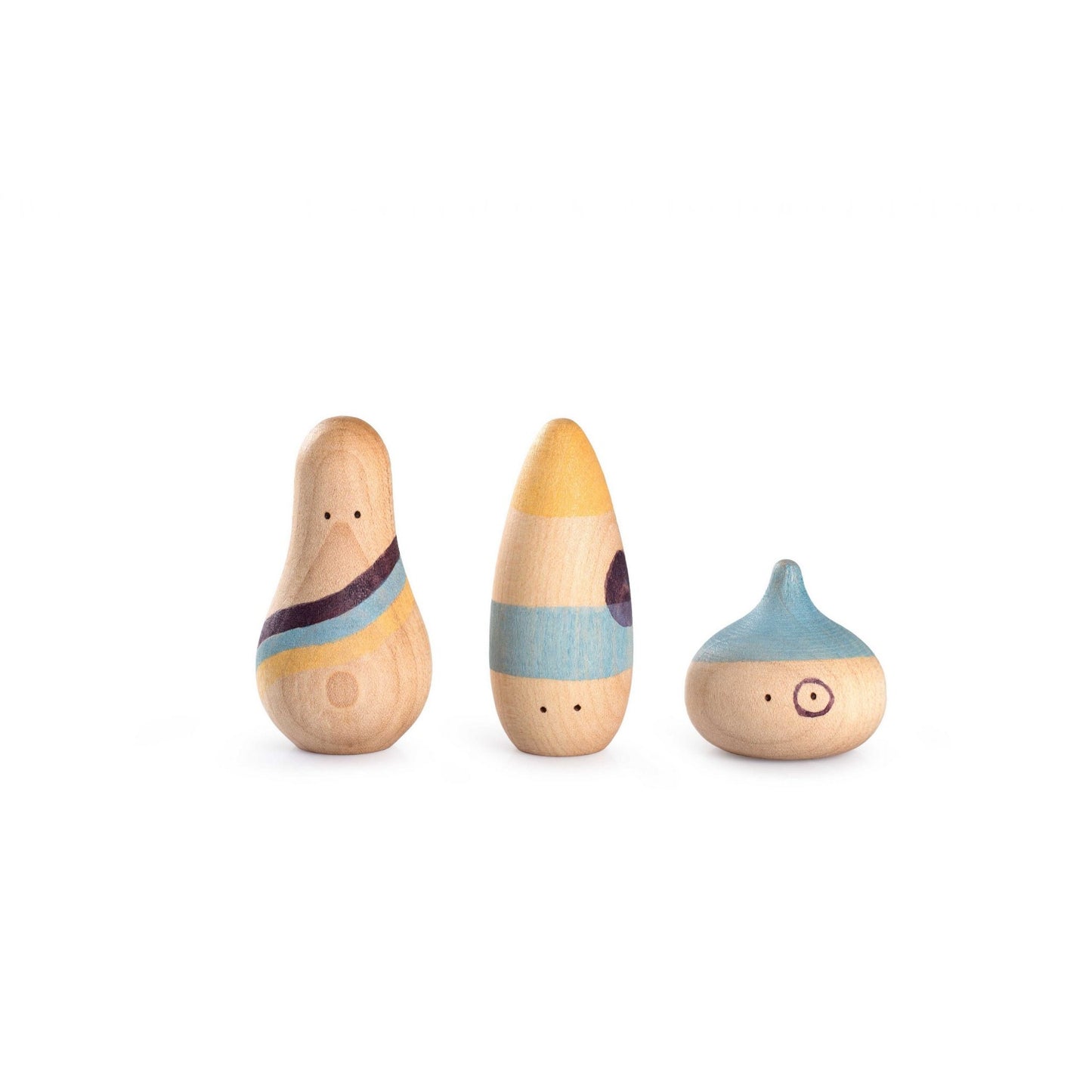 Grapat Wow! Wooden Figures | Wooden Toys | Open-Ended Play Set | Front View | BeoVERDE Ireland