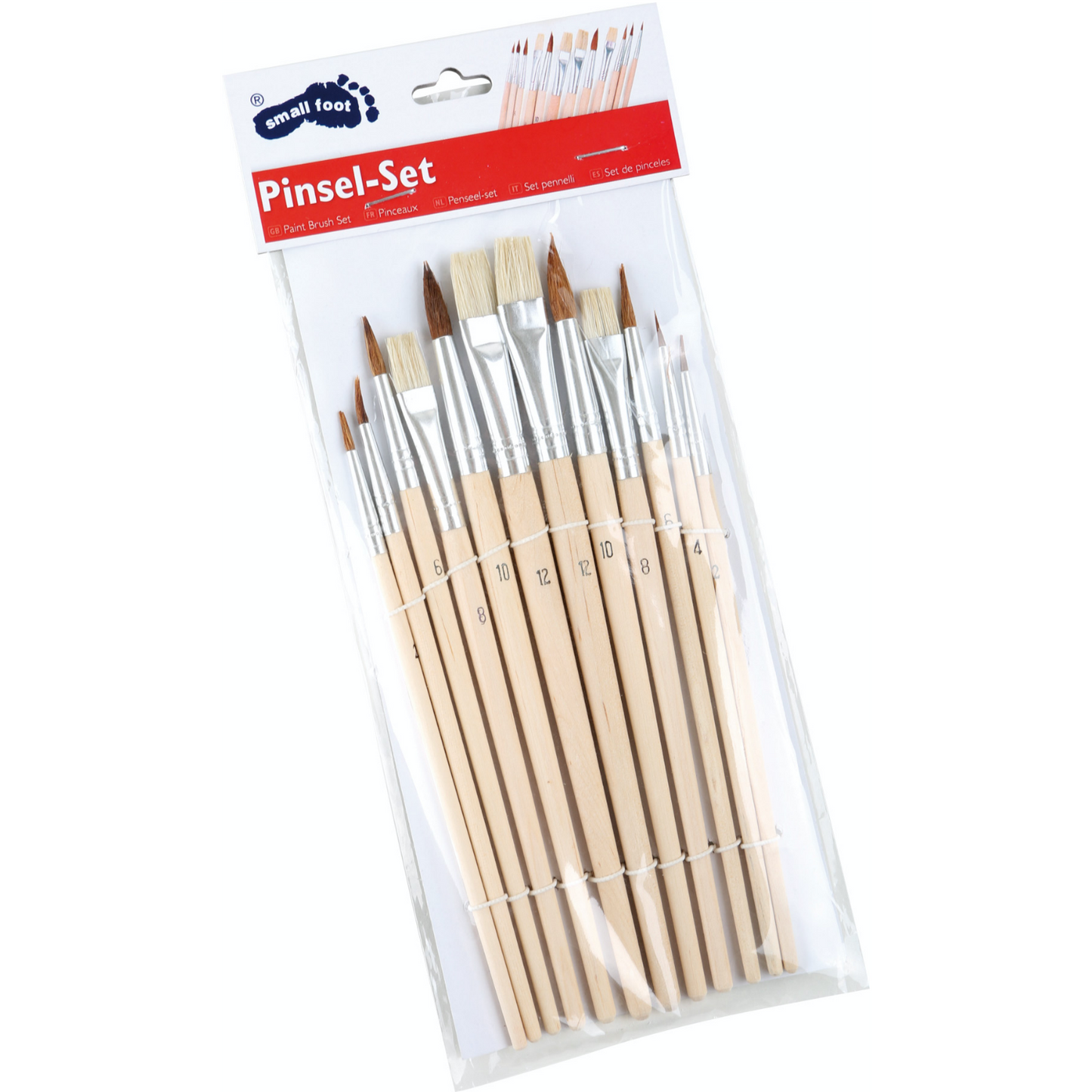 Small Foot Children’s Paint Brush Set | 12 Brushes | BeoVERDE.ie