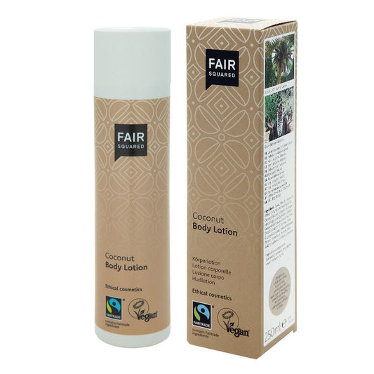 FAIR SQUARED Coconut Body Lotion | Fairtrade Vegan Natural Halal | BeoVERDE.ie