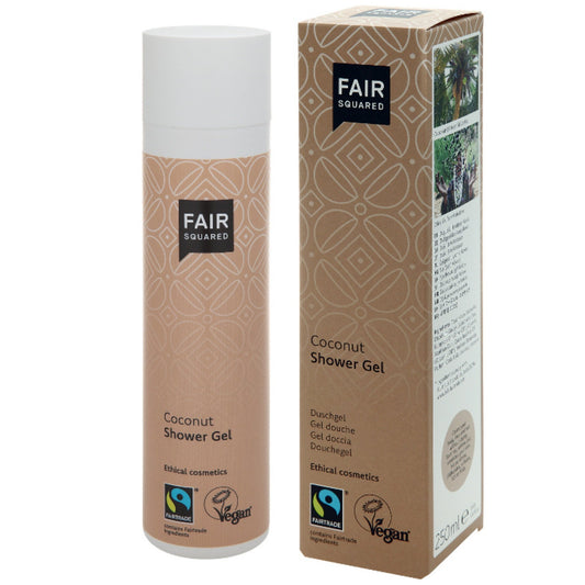FAIR SQUARED Coconut Shower Gel | Fairtrade Vegan Natural Halal | BeoVERDE.ie