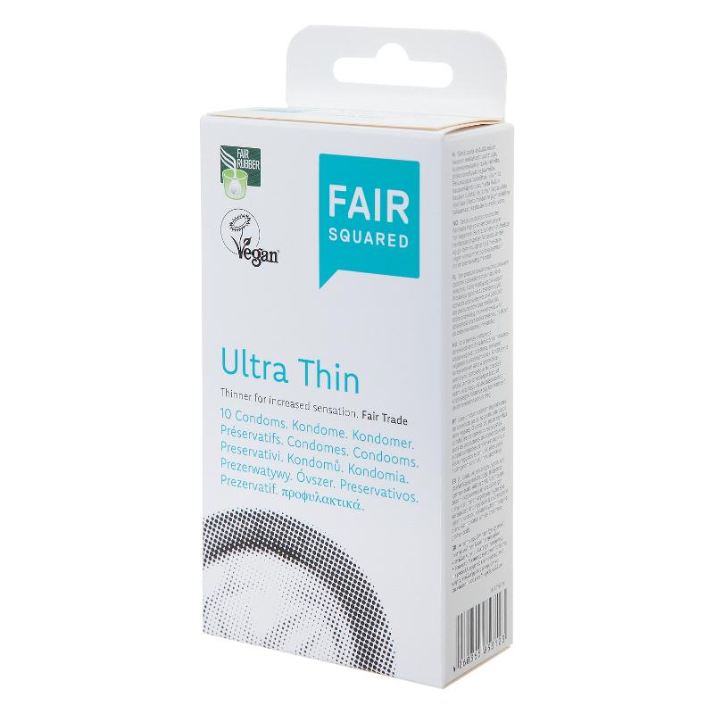FAIR SQUARED Condoms Ultra Thin | Fairtrade Vegan | BeoVERDE.ie