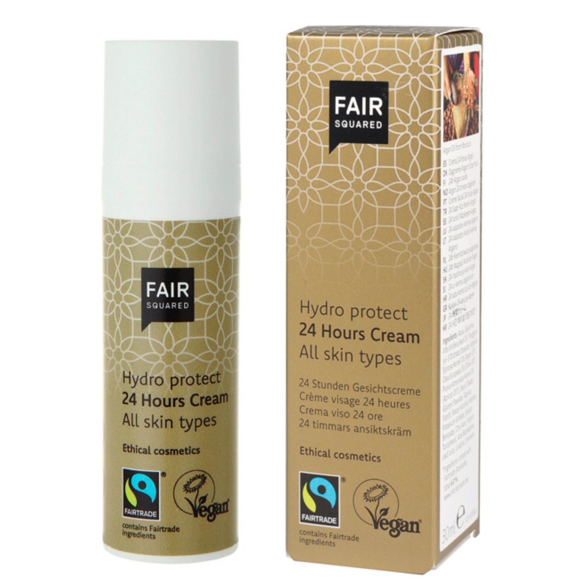 FAIR SQUARED Hydro Protect 24 Hours Cream | Fairtrade Vegan Natural Halal | BeoVERDE.ie