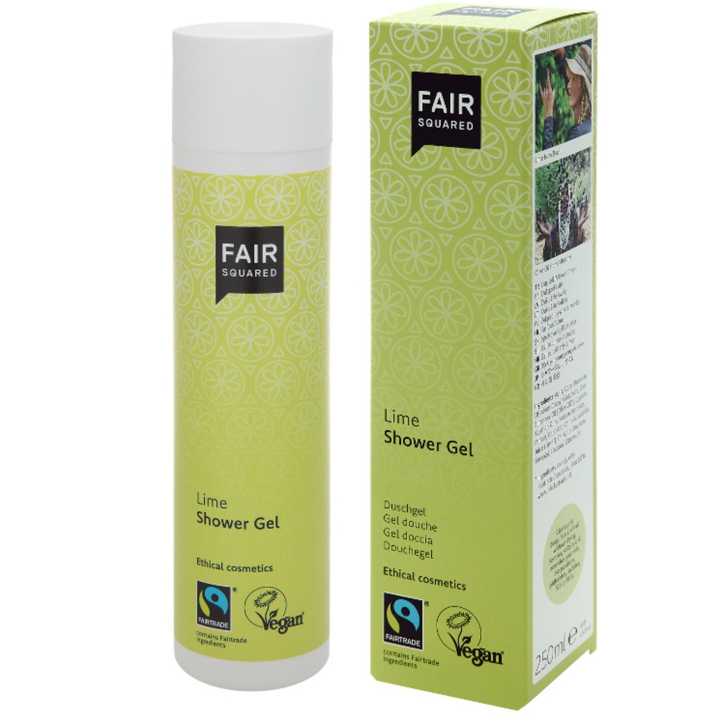 FAIR SQUARED Lime Shower Gel | Fairtrade Vegan Natural Halal | BeoVERDE.ie