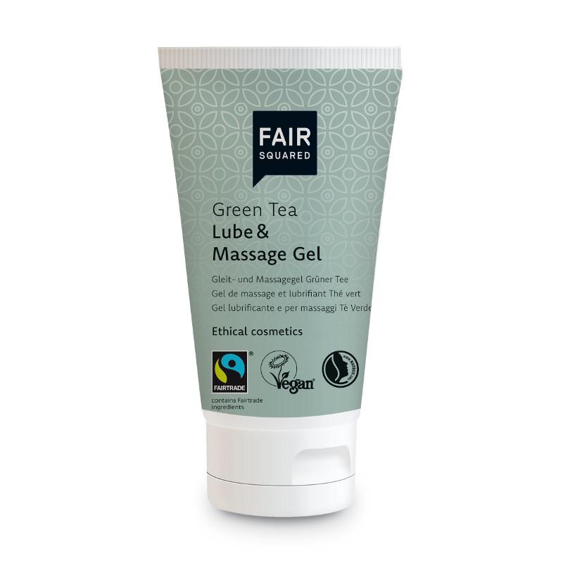 FAIR SQUARED Green Tea Lube & Massage Gel | Organic Fairtrade Vegan Halal | BeoVERDE.ie