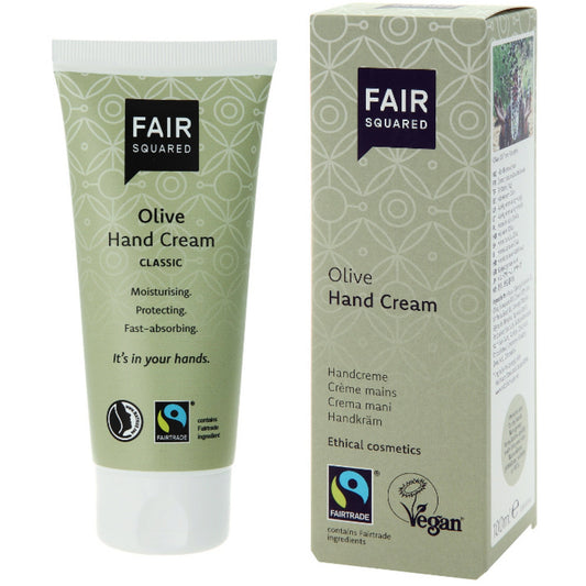 FAIR SQUARED Olive Hand Cream | Fairtrade Vegan Natural Halal | BeoVERDE.ie