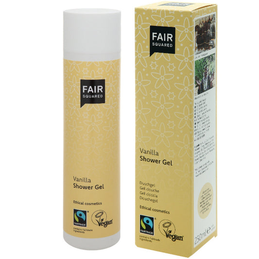 FAIR SQUARED Vanilla Shower Gel | Fairtrade Vegan Natural Halal | BeoVERDE.ie