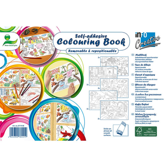 Self-Stick Colouring Book | Book Cover | BeoVERDE.ie