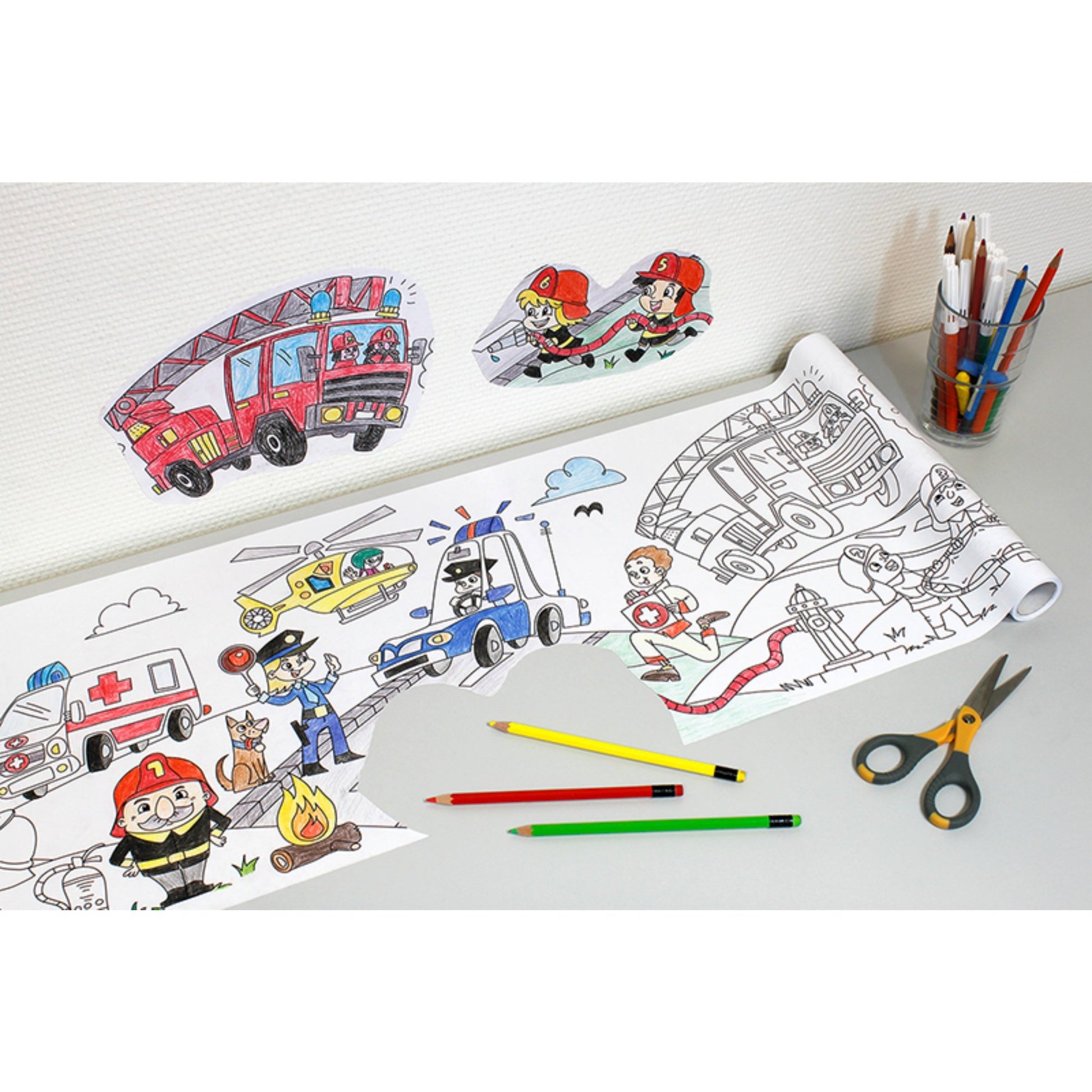 Self-Stick Colouring Book & Roll | Lifesavers | Coloured Cut-outs Stuck to Wall | BeoVERDE.ie
