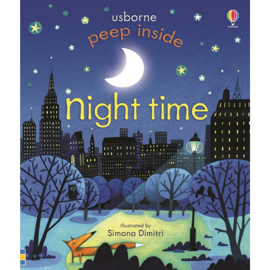 Peep Inside Night-Time | Children's Book on Nature | Usborne | Book Cover | BeoVERDE.ie