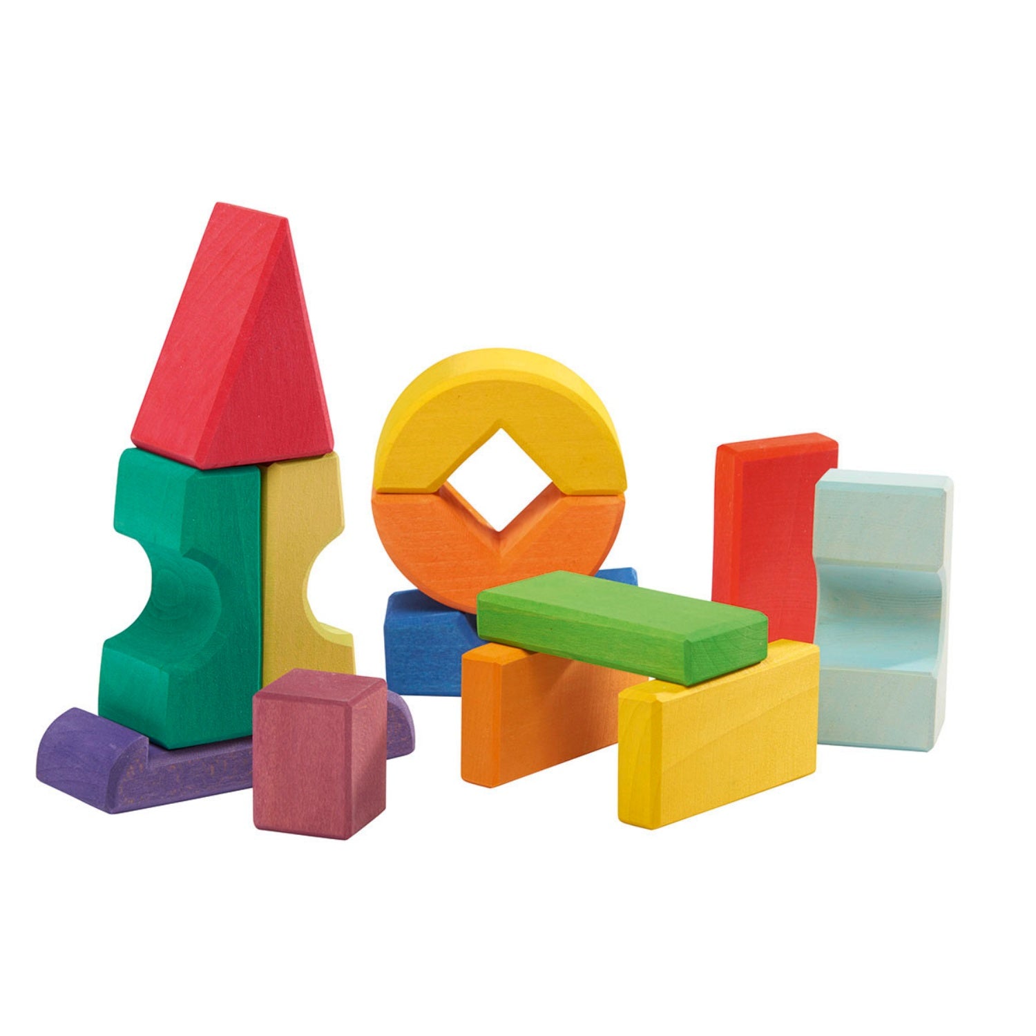 Gluckskafer Crooked Tower Wooden Blocks | Imaginative Play Wooden Toys | Waldorf Education and Montessori Education | Wooden Blocks | BeoVERDE.ie