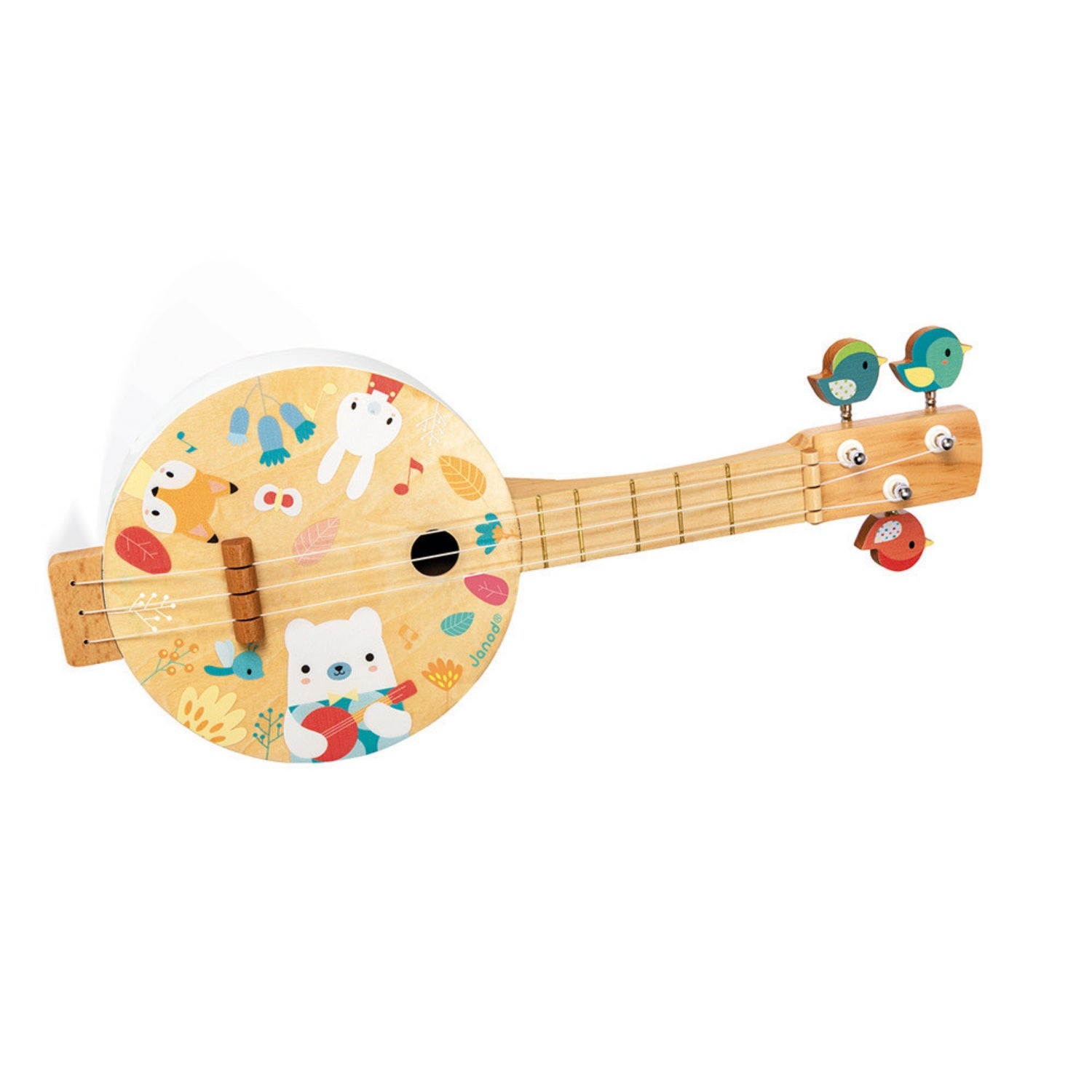 Janod Pure Bajo | Musical Toy | Wooden Toddler Activity Toy | Front View | BeoVERDE.ie