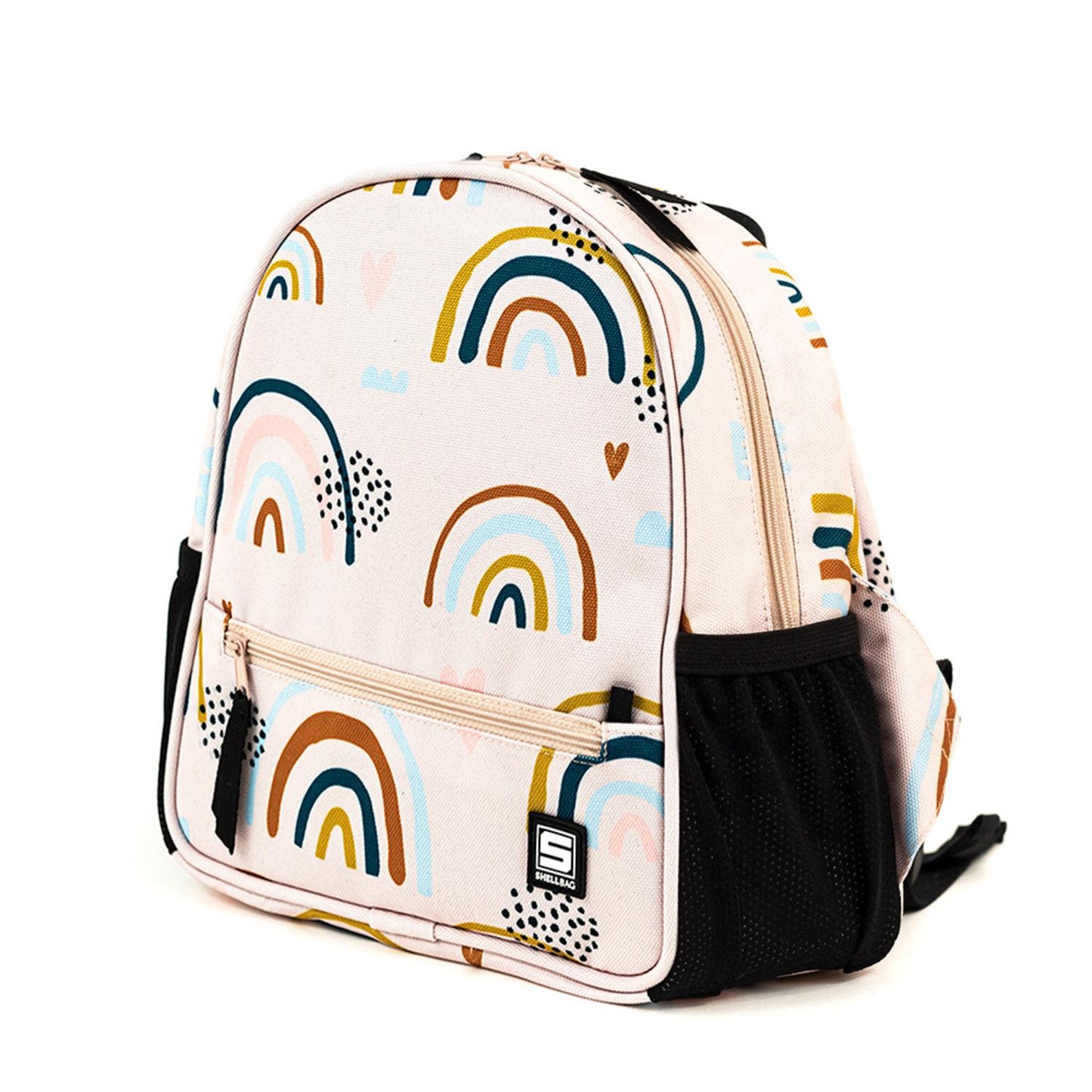 Shellbag Rainbow Meadow Mini Backpack | Kid’s Backpack for Creche, Nursery & School | Back - Side View | BeoVERDE.ie
