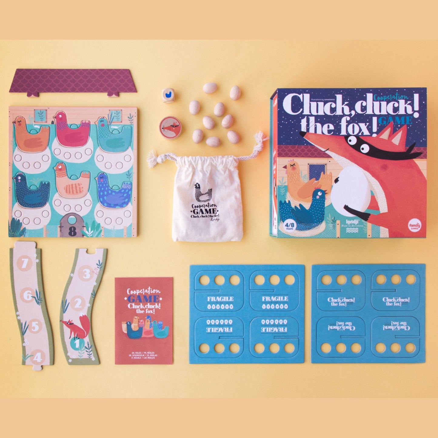 Londji CLUCK, CLUCK! THE FOX! Board Game | Board Game for Kids, Adults & the Whole Family | All Items | BeoVERDE.ie
