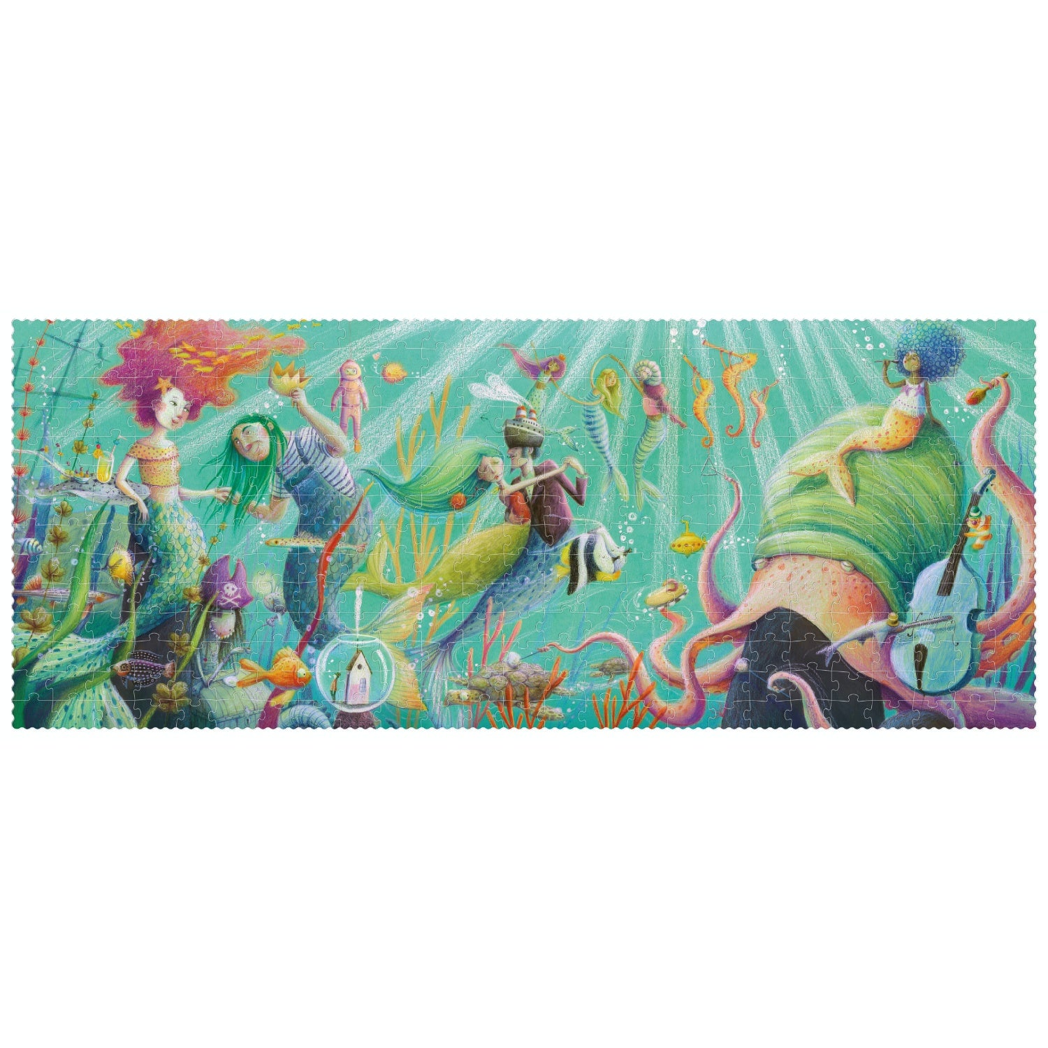 Londji MY MERMAID Jigsaw Puzzle | Designed by Sonja Wimmer Jigsaw Puzzle | Perfect Jigsaw Puzzle for Kids 6 Years and Older and Adults | Front View – Puzzle completed | BeoVERDE.ie