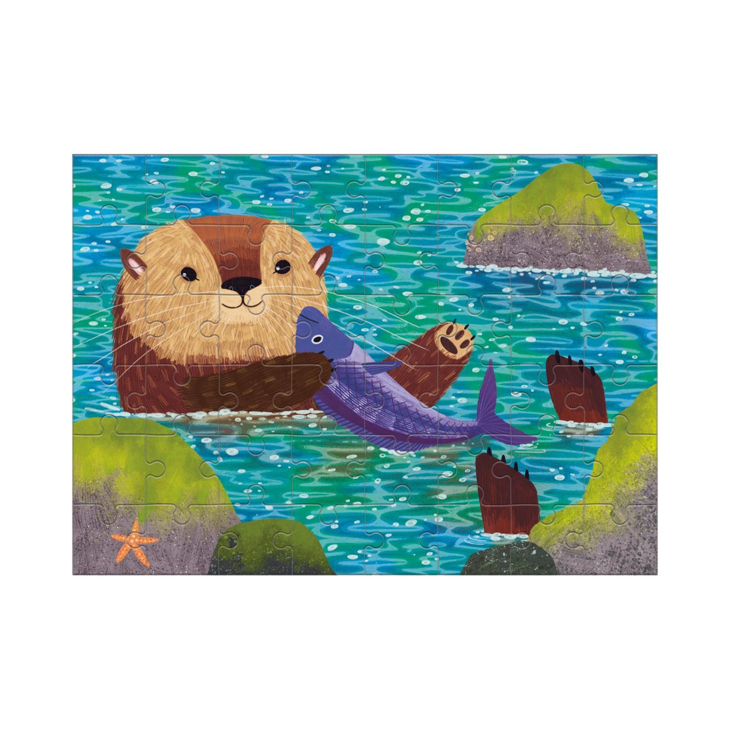 Mudpuppy Sea Otter Mini Puzzle | Jigsaw Puzzle For Kids | Completed Jigsaw Puzzle | BeoVERDE.ie