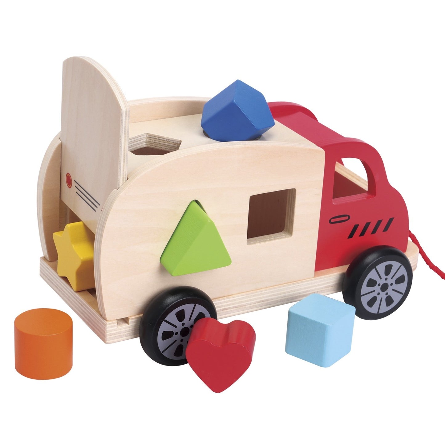New Classic Toys Wooden Shape Sorter Truck | Baby & Toddler Activity Wooden Toy | Back | BeoVERDE.ie
