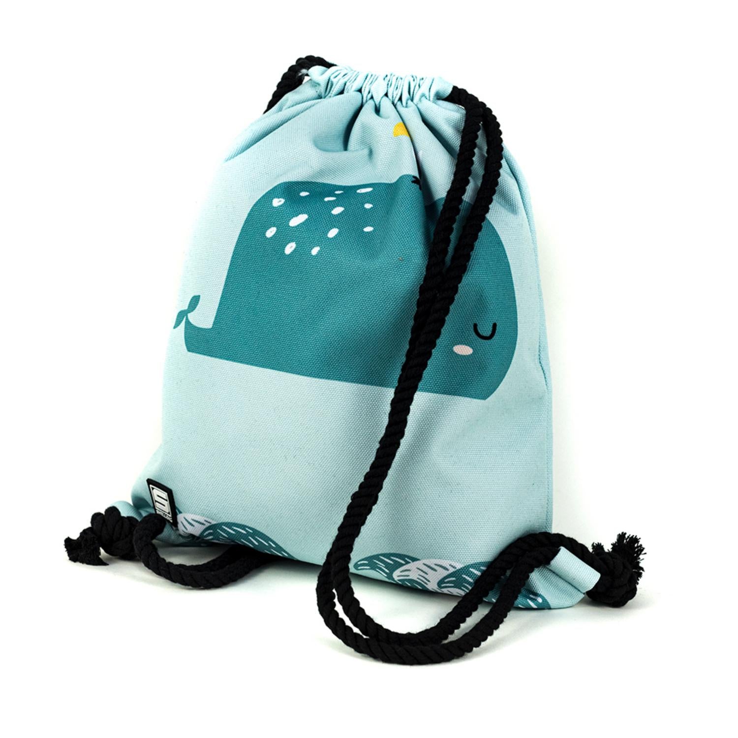 Shellbag My Best Friend Drawstring Bag | Kid’s Backpack for Creche, Nursery & School | Front - Side View | BeoVERDE.ie Shellbag My Best Friend Drawstring Bag | Kid’s Backpack 